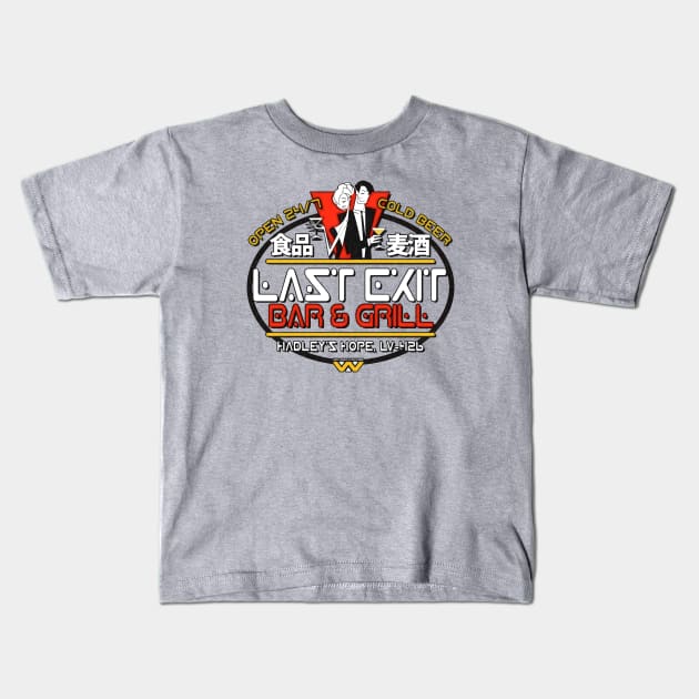 Last Exit Bar & Grill Kids T-Shirt by JCD666